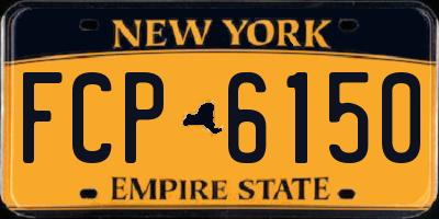 NY license plate FCP6150