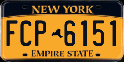 NY license plate FCP6151