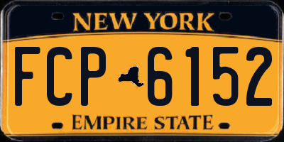 NY license plate FCP6152