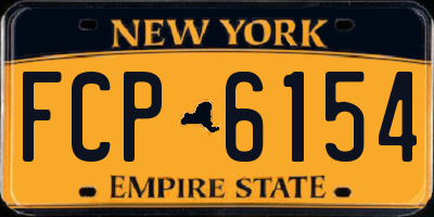 NY license plate FCP6154