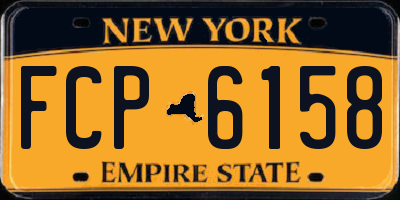 NY license plate FCP6158