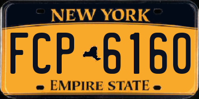 NY license plate FCP6160