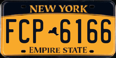 NY license plate FCP6166