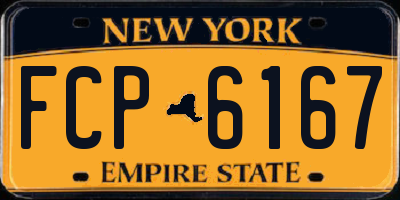 NY license plate FCP6167