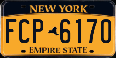NY license plate FCP6170