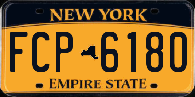 NY license plate FCP6180