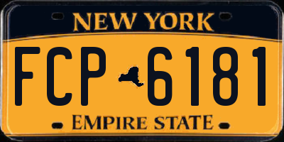 NY license plate FCP6181
