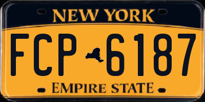 NY license plate FCP6187