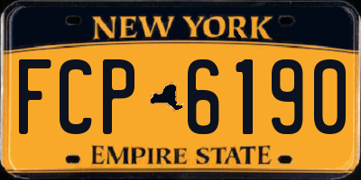 NY license plate FCP6190