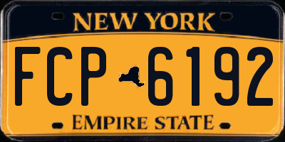 NY license plate FCP6192