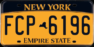 NY license plate FCP6196