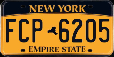 NY license plate FCP6205