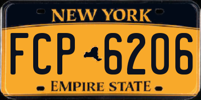 NY license plate FCP6206