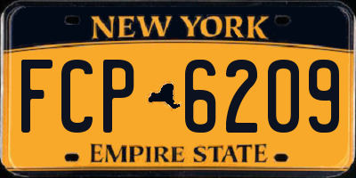 NY license plate FCP6209