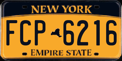 NY license plate FCP6216
