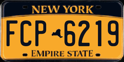 NY license plate FCP6219