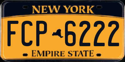 NY license plate FCP6222