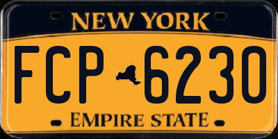 NY license plate FCP6230