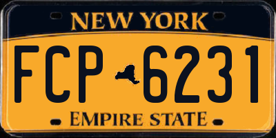 NY license plate FCP6231