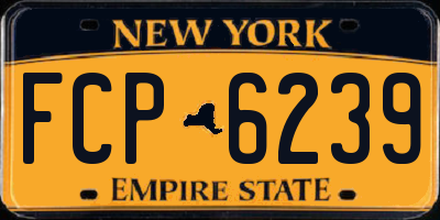 NY license plate FCP6239