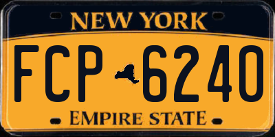 NY license plate FCP6240