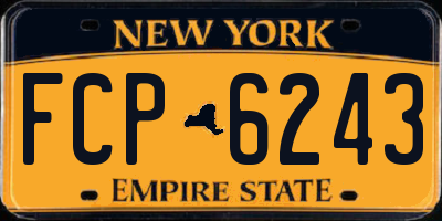 NY license plate FCP6243