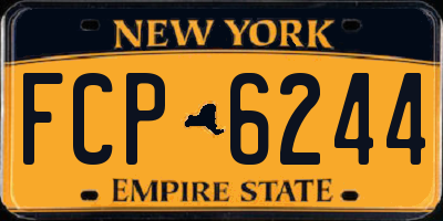 NY license plate FCP6244