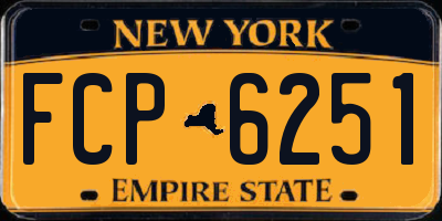 NY license plate FCP6251