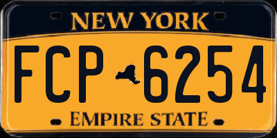 NY license plate FCP6254