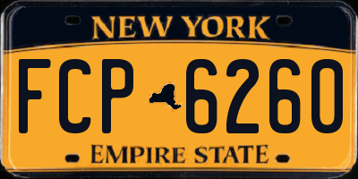 NY license plate FCP6260