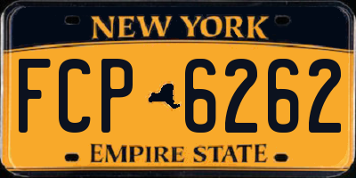 NY license plate FCP6262