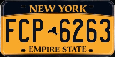 NY license plate FCP6263
