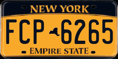 NY license plate FCP6265
