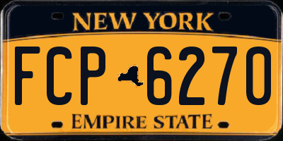 NY license plate FCP6270