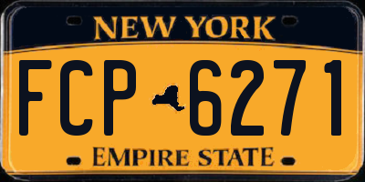 NY license plate FCP6271