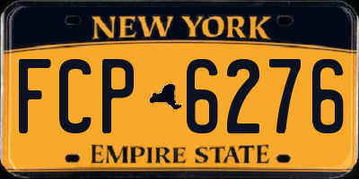 NY license plate FCP6276