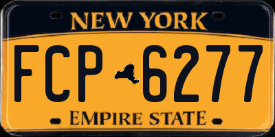 NY license plate FCP6277
