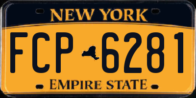 NY license plate FCP6281