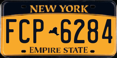 NY license plate FCP6284