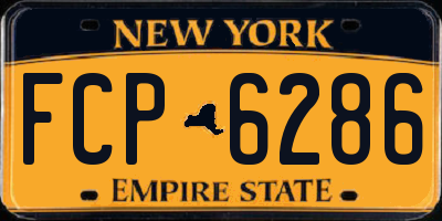 NY license plate FCP6286