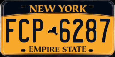 NY license plate FCP6287