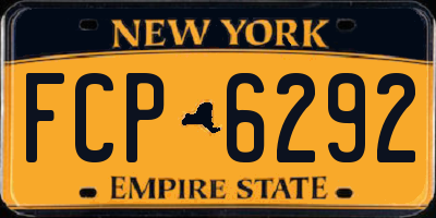 NY license plate FCP6292