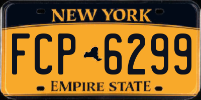 NY license plate FCP6299