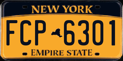 NY license plate FCP6301