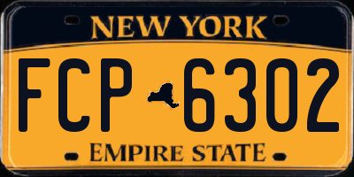 NY license plate FCP6302