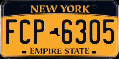 NY license plate FCP6305