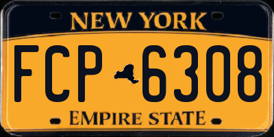 NY license plate FCP6308
