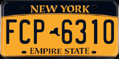 NY license plate FCP6310