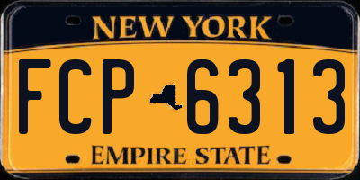 NY license plate FCP6313