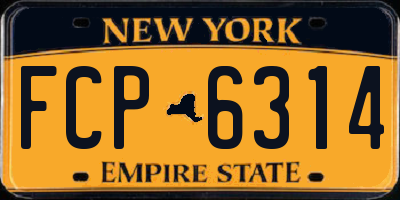NY license plate FCP6314